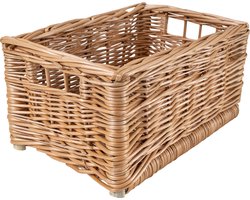 Creative Home Rieten Mand Doos met Handvatten | 30 x 20 x 16 cm| Handgemaakt | Ideaal voor Documenten, Kostbaarheden, Speelgoed, Gereedschap | Voor Kinderen