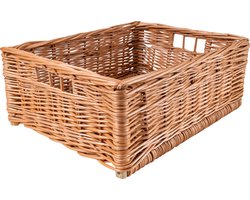 Creative Home Rieten Mand Doos met Handvatten | 40 x 30 x 16 cm | Handgemaakt | Ideaal voor Documenten, Kostbaarheden, Speelgoed, Gereedschap | Voor Kinderen