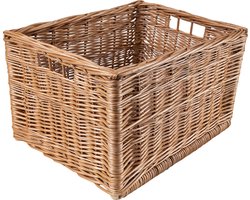 Creative Home Rieten Mand Doos met Handvatten | 40 x 30 x 24 cm| Handgemaakt | Ideaal voor Documenten, Kostbaarheden, Speelgoed, Gereedschap | Voor Kinderen