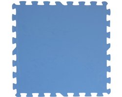 Creative Kids Pool Mat 8-delig - Onderlegmat Zwembad EVA Schuim - 2m² Beschermmat - Puzzelmat voor Opblaaszwembaden en Speelzones - 50x50cm Tegels - Blauw