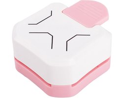 Creative Pons - 3 in 1 Hoekpons - Hoekpons - Corner Punch - Papierpons - Figuurpons - Hoek Afronder - Corner Cutter Corner Rounder - Geschikt Voor Laminering, Papier, Kaart, Foto, Flyer - Roze