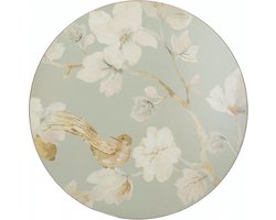 Creative Tops Placemats Duck Egg Floral 29 Cm Kurk Blauw 4 Stuks