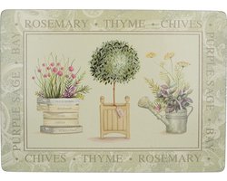 Creative Tops Premium Set van 4 Topiary Kurk-Backed Placemats van 40 x 29 cm (15¾" x 11½")