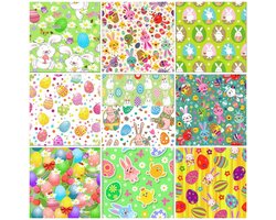 Creatorally Katoenen Stoffen - 50x50cm - 10 stuks - Vierkante Lapjes Stoffen - Naaien DIY - Bedding - quilt - patchwork - Bedding