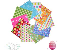 Creatorally Katoenen Stoffen - Vierkante Lapjes Stoffen - 10 stuks - 50x50 cm - Naaien DIY - Bedding - quilt - patchwork - Pakket van 10 lapjes stof