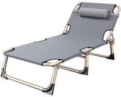Creatorally Opklapbed - Eenpersoons Opvouwbare Ligstoel - Vouwbed voor Camping - Logeerbed - Campingbedje