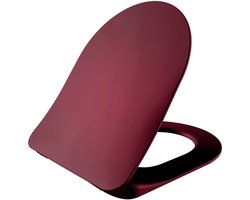 Creavit wc-zitting Duroplast – softclose & quick release – inox scharnieren – berry bordeaux