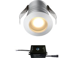 Cree LED inbouwspot Burgos in - 3W / rond / dimbaar / 230V / IP65 / downlights / plafondspots / spotjes / inbouwspots / badkamer / woonkamer / keuken / spotlight / warmwit
