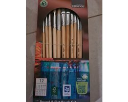 Crelando Kwasten 12-delig Ronden en platte