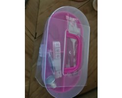 Crelando Starterset Naaiaccessoires 73 stuks incl opbergbox roze