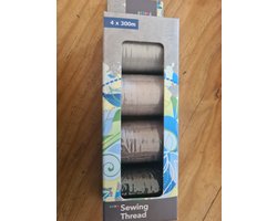 Crelando Universeel Naaigaren - 4 stuks - 300m - Polyester