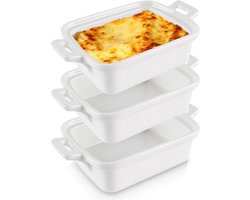 Creme Brulee Schaaltjes Porselein Wit 160 ml 3 stuks - Ramekins - Set - Ovenschaal - Snackkommen - Dipschalen - Kleine Komen voor Dipsauzen en Snacks