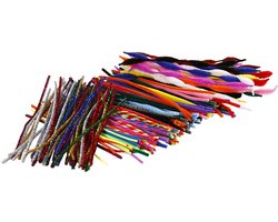 Creotime Chenille Draad 250 Stuks 30 Cm 4 - 6 Mm Multicolor
