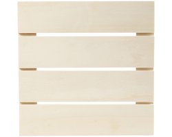 Creotime Houten Muurdecoratie 28,6 X 28,6 Cm Blank