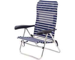 Crespo - Strandstoel - AL/205 - Blauw gestreept