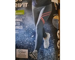 Crivit Dames Sport Thermische Legging - Blauw/Roze - Maat L 44/46