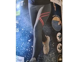 Crivit Dames Sport Thermische Legging - Blauw/Roze - Maat M 40/42
