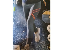 Crivit Dames Sport Thermische legging - Blauw/roze - Maat S 36/38