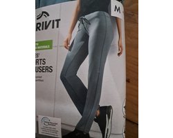 Crivit Dames Sportbroek - Maat M - Blauw/grijs