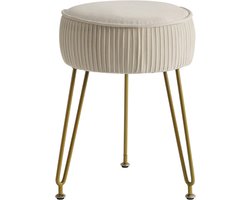 CRLYN® Make up Stoel - Kaptafel Kruk - Visagie - Goud
