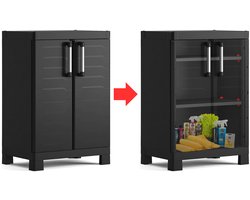 CRLYN® Tuinkast - Tuinkist - Tuinkasten voor Buiten - Tuinberging - Kunststof - Zwart