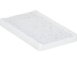 Croll & Denecke Zeepbakje – Zeephouder – Sneldrogend – 100% Natuurlijk - 13 x 8 x 1,4 cm – Diatomiet steen – Wit