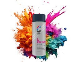 CROP Autolak Spuitbus - RAL 5011 Hoogglans Staalblauw - 400ml - Professionele Acryl Lakverf - Krasbestendig voor Metaal Hout Kunststof