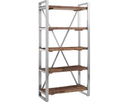 Cross| Boekenkast met 5 planken in houten look