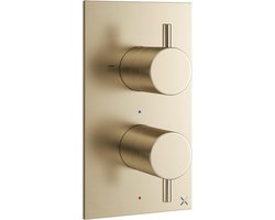 Crosswater MPRO douchekraan - inbouw - verticaal - geborsteld messing