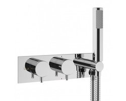 Crosswater MPRO inbouwdouchekraan 27.5x12cm thermostatisch met handdoucheset chroom