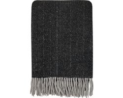 Crow black structure recycled wool throw