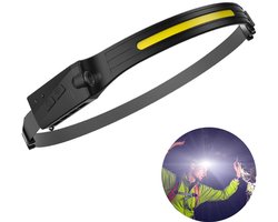 Crrynuo Hoofdlamp - Hoofdlamp LED Oplaadbaar - Hoofdlampen - Hoofdlamp Oplaadbaar - Breedstraler 270° - Outdoorverlichting - Kamperen - Multifunctioneel - Waterdicht