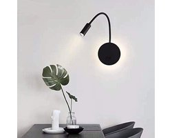 Crrynuo Leeslamp voor in Bed - LED Leeslampje - Bedlamp Slaapkamer - Leeslampjes Hoofdbord - Zwart