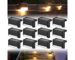 Crrynuo Solar Tuinverlichting - Tuinlamp set van 12 stuks - Muurlamp Solar - Solar LED lampen ideal voor taras of balkon