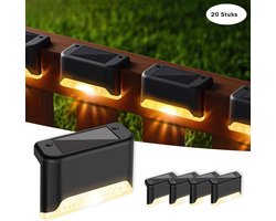 Crrynuo Solar Tuinverlichting - Tuinlamp set van 12 stuks - Muurlamp Solar - Solar LED lampen ideal voor taras of balkon