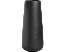 Crrynuo-Zwarte vaas hoogte 20 cm- moderne keramische vaas- geschikt voor tafeldecoratie binnenshuis-decoratieve vaas voor pampasgras