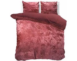 Crushed Velvet Ruby Wine Dekbedovertrek