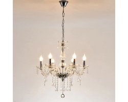 Crystal Chandelier - 6 Arm Kristallen Kroonluchter - Hanglamp - Woonkamer Lamp - Moderne Lamp - Plafonniere