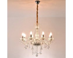 Crystal Chandelier - 8 Arm Kristallen Kroonluchter - Hanglamp - Woonkamer Lamp - Moderne Lamp - Plafonniere