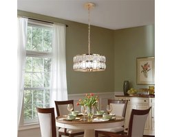 Crystal Hanglamp - Moderne Hanglamp - LED Kristallen Kroonluchter - Goud - 30 cm - Retro Luxe Hanglamp