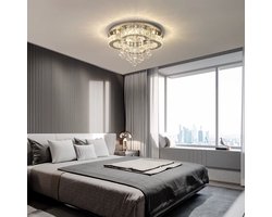 Crystal Kroonluchter - Kristallen LED Lamp - Woonkamerlamp - 3 Kleuren - Moderne lamp - Plafondlamp - Plafoniere - 40 cm