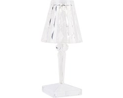 Crystal Lamp - Led Tafellamp - Klassiek - 3 Lichtstanden - Nachtlamp - 12 Uur Batterij - Transparant - Hoogte 26 CM - Diamond Lamp - Oplaadbaar -