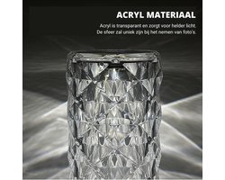 Crystal lamp – Tiktok lamp – Kristal lamp - Sfeerlamp – 16 kleuren – RGB – Touch screen – Oplaadbaar – Afstandsbediening