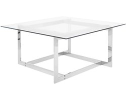 CRYSTAL - Salontafel - Zilver - Glas