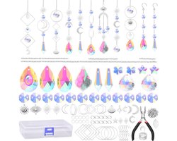 Crystal Sun Catchers - 200pcs Silver Sun Catchers - Rainbow Maker Crystal Prism Suncatcher Glass Pendants - Prism Hanging Ornament voor Windows - DIY Pendant Home Decoratie