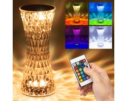 Crystal Tafel Lamp - Touch and Remote control met 16 kleuren - Ovaal vorm