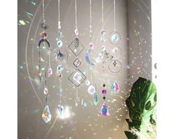 Crystal Window Sun Catcher - 6 Pieces - Lotus Pearl Pendant Decoration - Hanging Rainbow Crystal Home Decoration