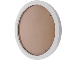 CSGoods - Fotolijst 20x20 wit houten ronde fotolijst voor moderne muurdecoratie