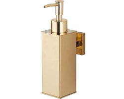 CSGoods - Zeepdispenser voor wandmontage in goudkleurig roestvrij staal - Elegante toevoeging aan je interieur
