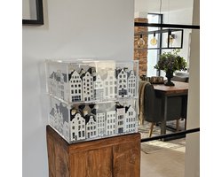CUBE Acryl Vitrine Display Case – Transparante Display Box voor KLM Huisjes, Verzamelobjecten & Miniaturen – Inclusief Gratis Deksel – 28x28x16 cm